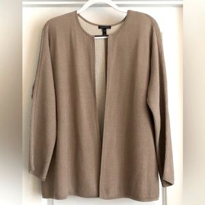 Eileen Fisher Silk & Organic Cotton Cardigan-Bramble Color